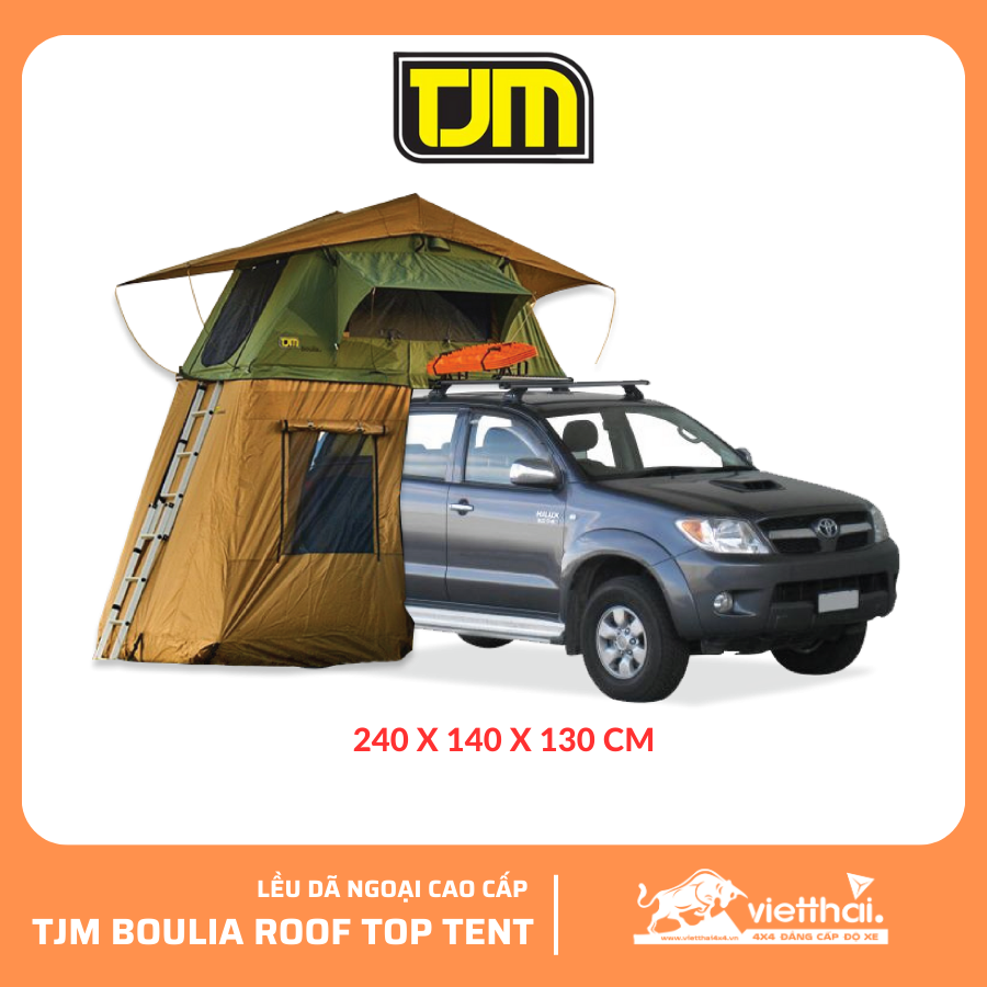 Lều trên nóc xe TJM Boulia Roof Top Tent (240 X 140 X 130 cm)